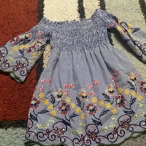 Off the shoulders embroidered top